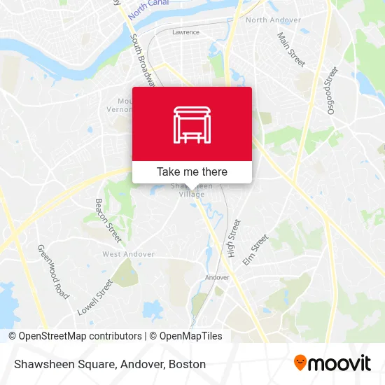 Shawsheen Square, Andover map