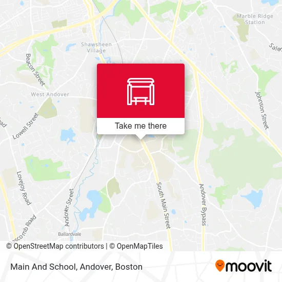 Main And School, Andover map