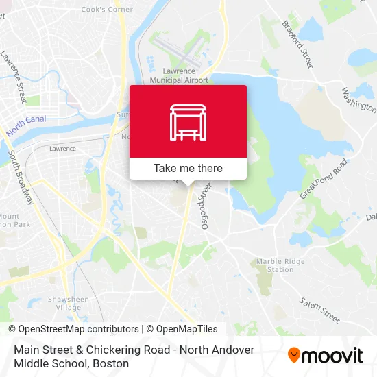 Main Street & Chickering Road - North Andover Middle School map