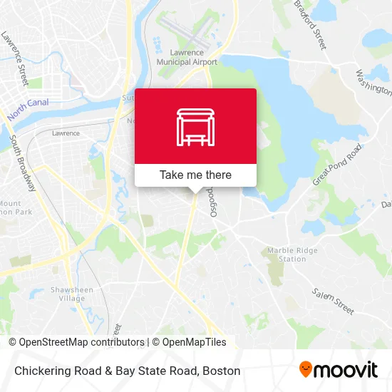 Chickering Road & Bay State Road map