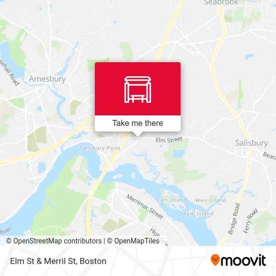 Elm St & Merril St map