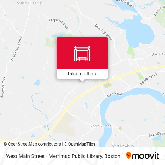 West Main Street - Merrimac Public Library map