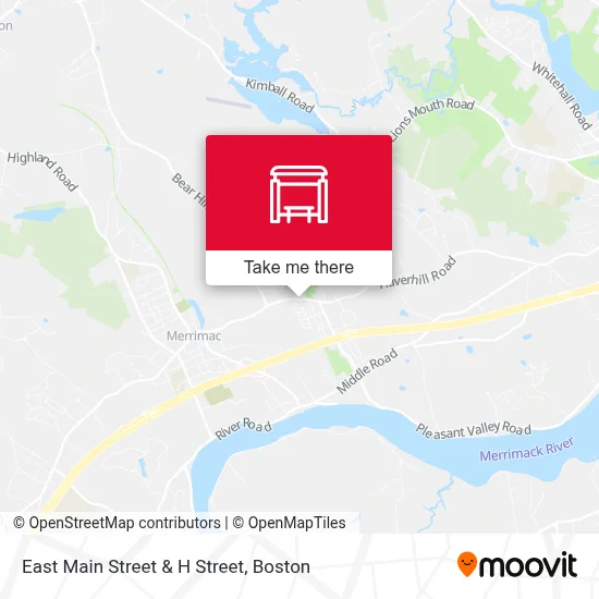 East Main Street & H Street map