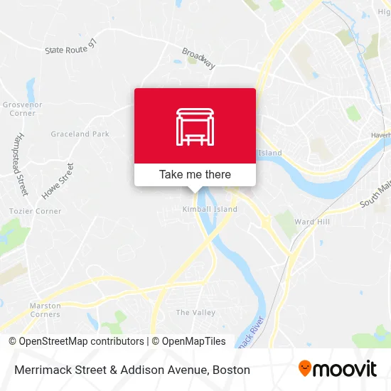 Merrimack Street & Addison Avenue map