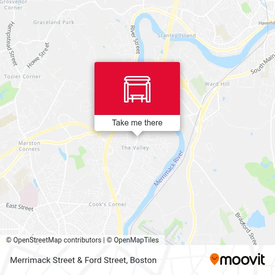 Merrimack Street & Ford Street map