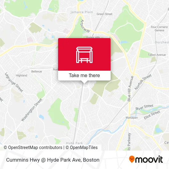 Cummins Hwy @ Hyde Park Ave map