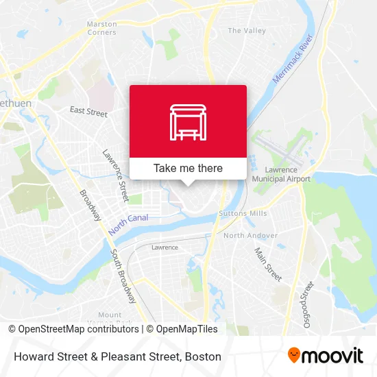 Howard Street & Pleasant Street map
