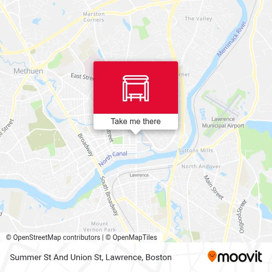 Summer St And Union St, Lawrence map