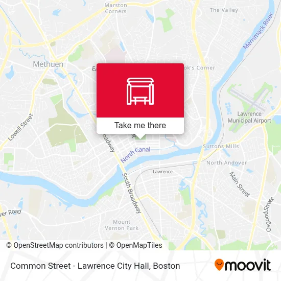 Common Street - Lawrence City Hall map
