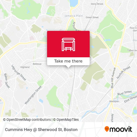 Cummins Hwy @ Sherwood St map
