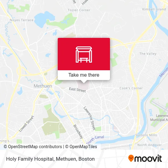 Holy Family Hospital, Methuen map