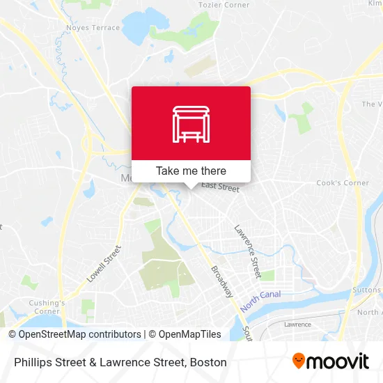 Phillips Street & Lawrence Street map