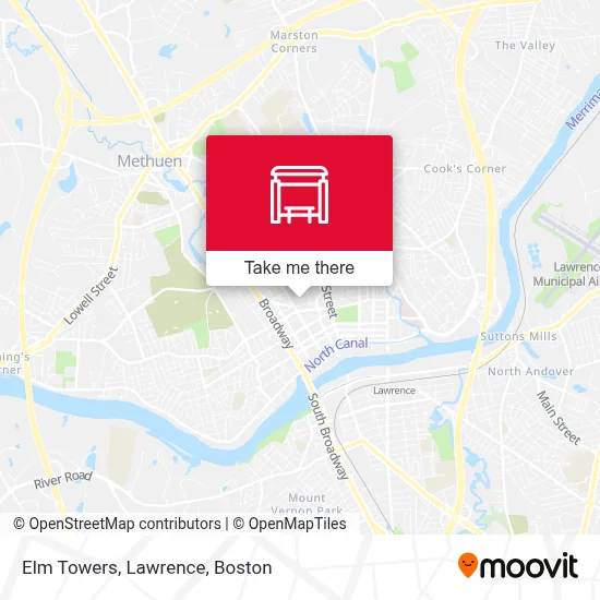 Elm Towers, Lawrence map