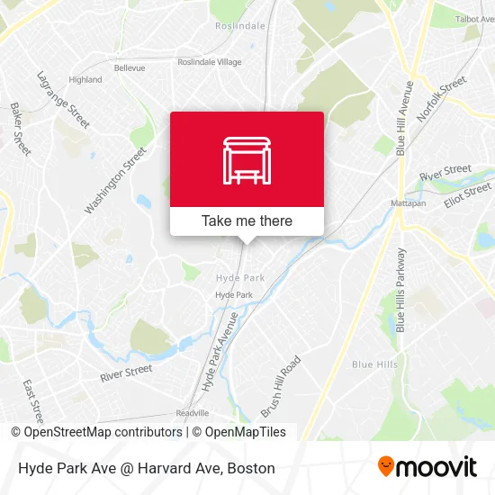 Mapa de Hyde Park Ave @ Harvard Ave