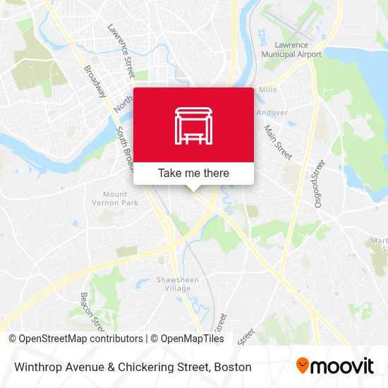 Winthrop Avenue & Chickering Street map