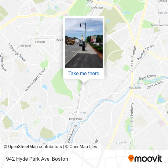 Mapa de 942 Hyde Park Ave