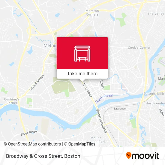 Broadway & Cross Street map