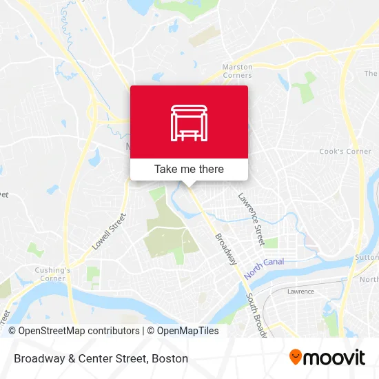 Broadway & Center Street map