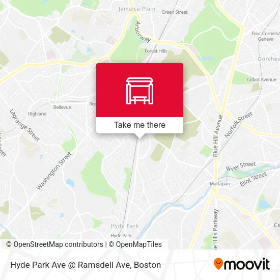 Mapa de Hyde Park Ave @ Ramsdell Ave