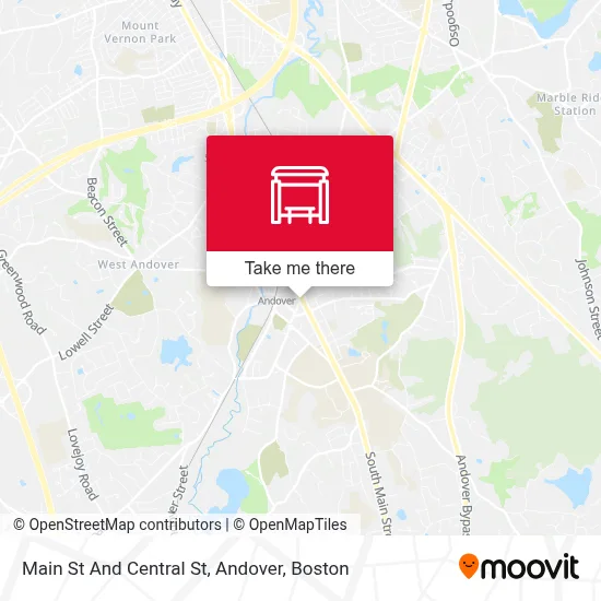 Main St And Central St, Andover map