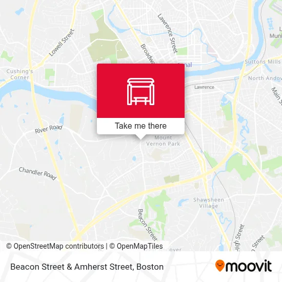 Beacon Street & Amherst Street map