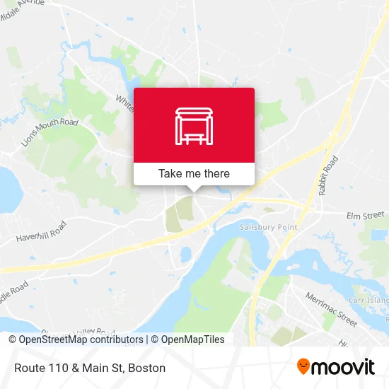 Route 110 & Main St map