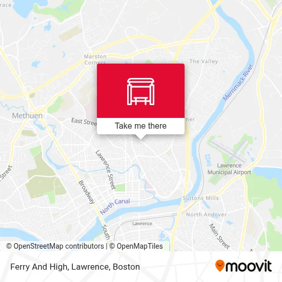 Ferry And High, Lawrence map