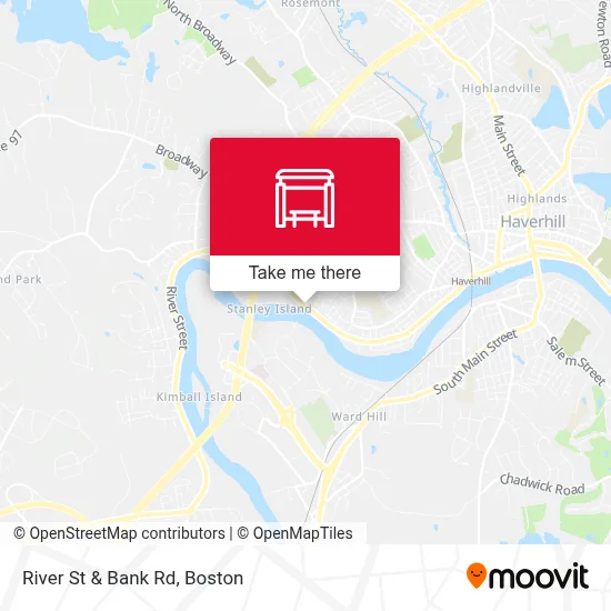 River St & Bank Rd map