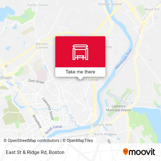 East St & Ridge Rd map