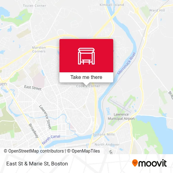East St & Marie St map