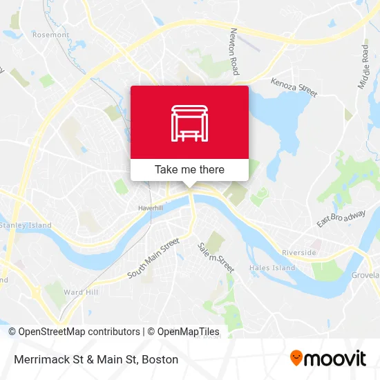 Merrimack St & Main St map