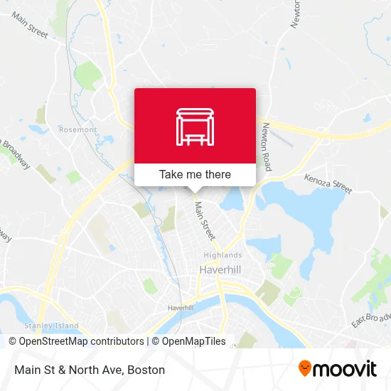 Main St & North Ave map