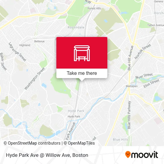 Hyde Park Ave @ Willow Ave map