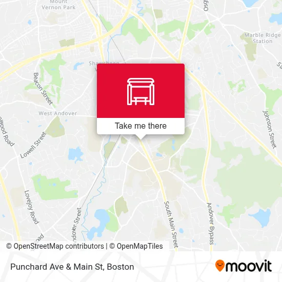 Punchard Ave & Main St map