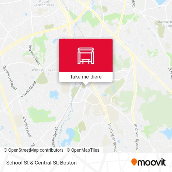 School St & Central St map