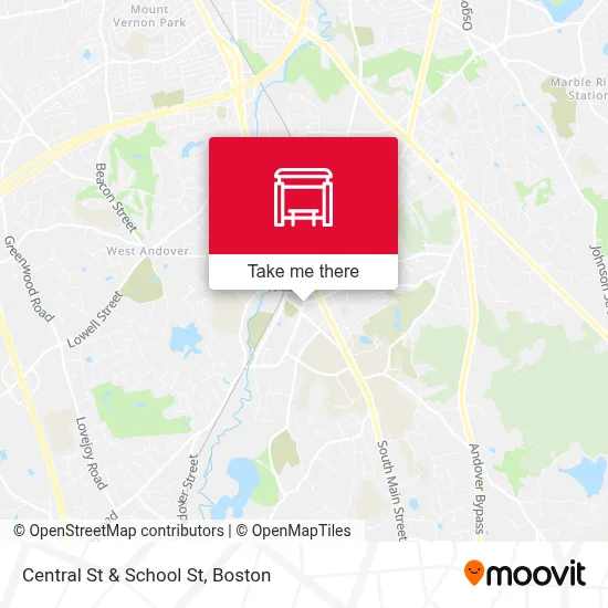 Central St & School St map