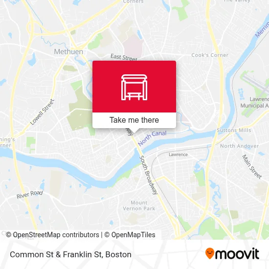 Common St & Franklin St map