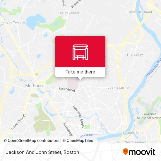 Jackson And John Street map