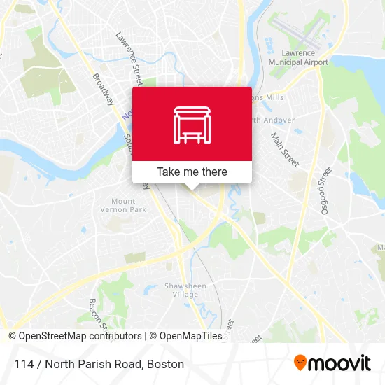 114 / North Parish Road map