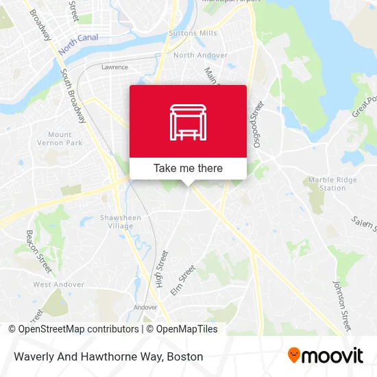 Waverly And Hawthorne Way map