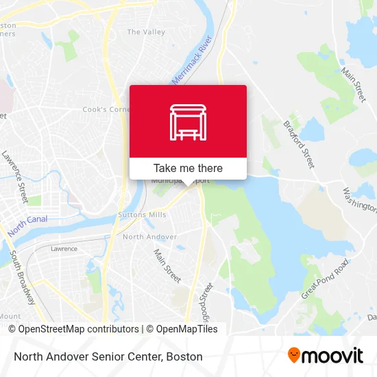 North Andover Senior Center map