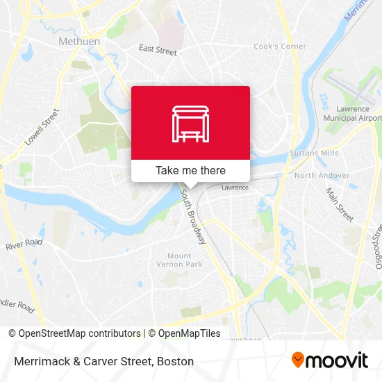 Merrimack & Carver Street map