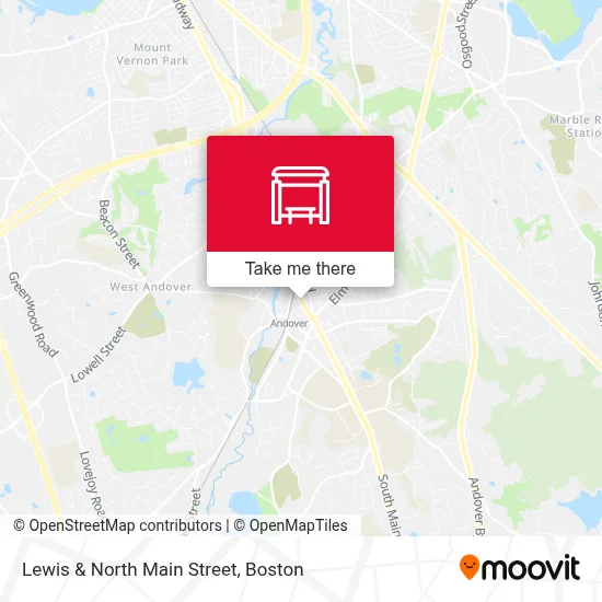 Lewis & North Main Street map