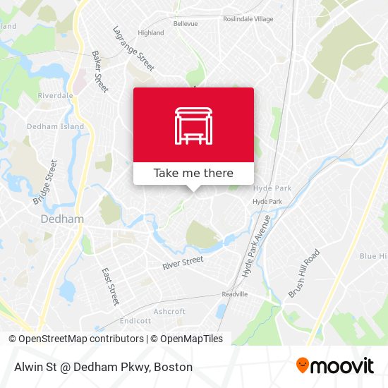 Alwin St @ Dedham Pkwy map