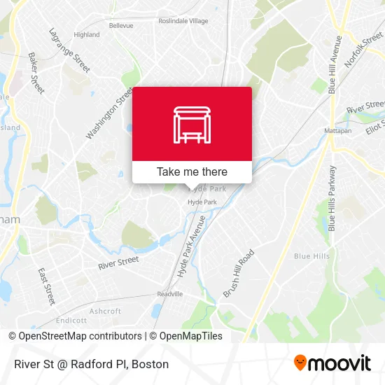 River St @ Radford Pl map
