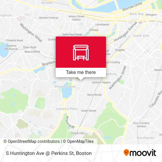 Mapa de S Huntington Ave @ Perkins St
