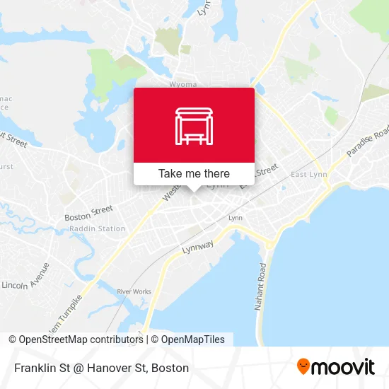 Mapa de Franklin St @ Hanover St