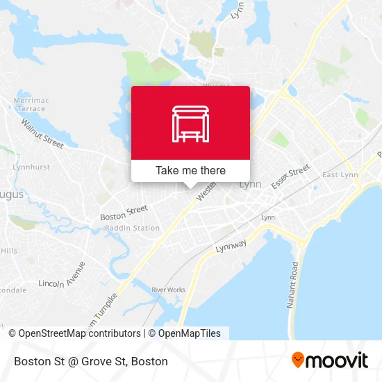 Mapa de Boston St @ Grove St