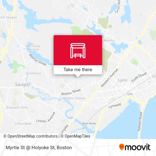 Myrtle St @ Holyoke St map