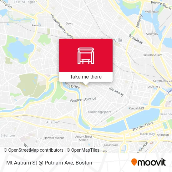 Mapa de Mt Auburn St @ Putnam Ave